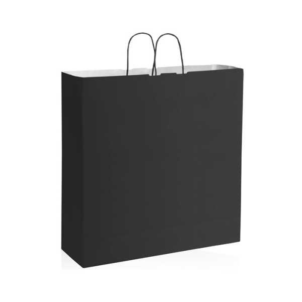 Shopper carta kraft bianca verde 45x48 cm Personalizzato | Prezzi Ingrosso