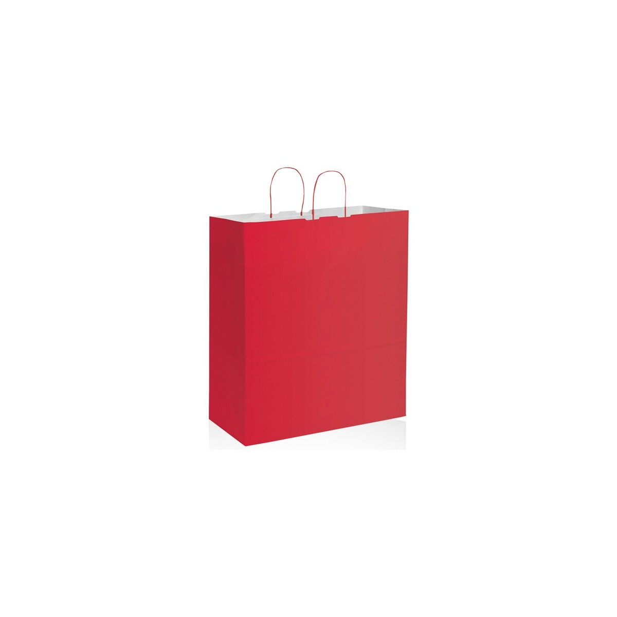 Shopper carta kraft bianca verde 45x48 cm Personalizzato | Prezzi Ingrosso
