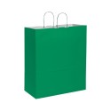 Shopper carta kraft bianca verde 45x48 cm Personalizzato | Prezzi Ingrosso