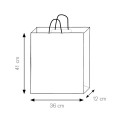 Shopper carta kraft bianca verde 36x41 cm Personalizzato | Prezzi Ingrosso