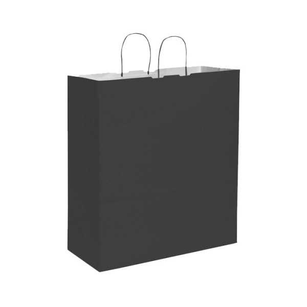 Shopper carta kraft bianca verde 36x41 cm Personalizzato | Prezzi Ingrosso