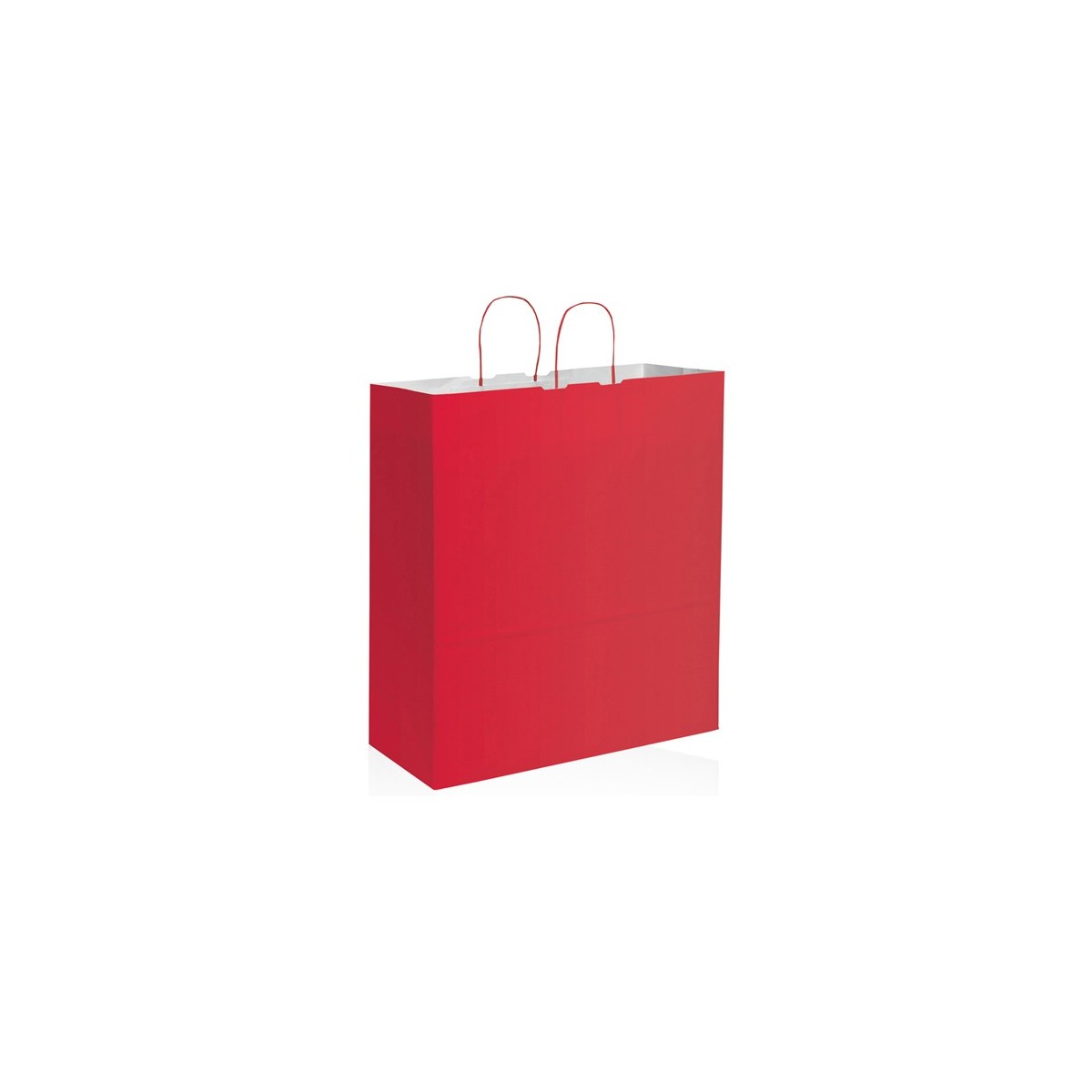 Shopper carta kraft bianca verde 36x41 cm Personalizzato | Prezzi Ingrosso