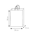 Shopper carta kraft bianca verde 28x39 cm Personalizzato | Prezzi Ingrosso