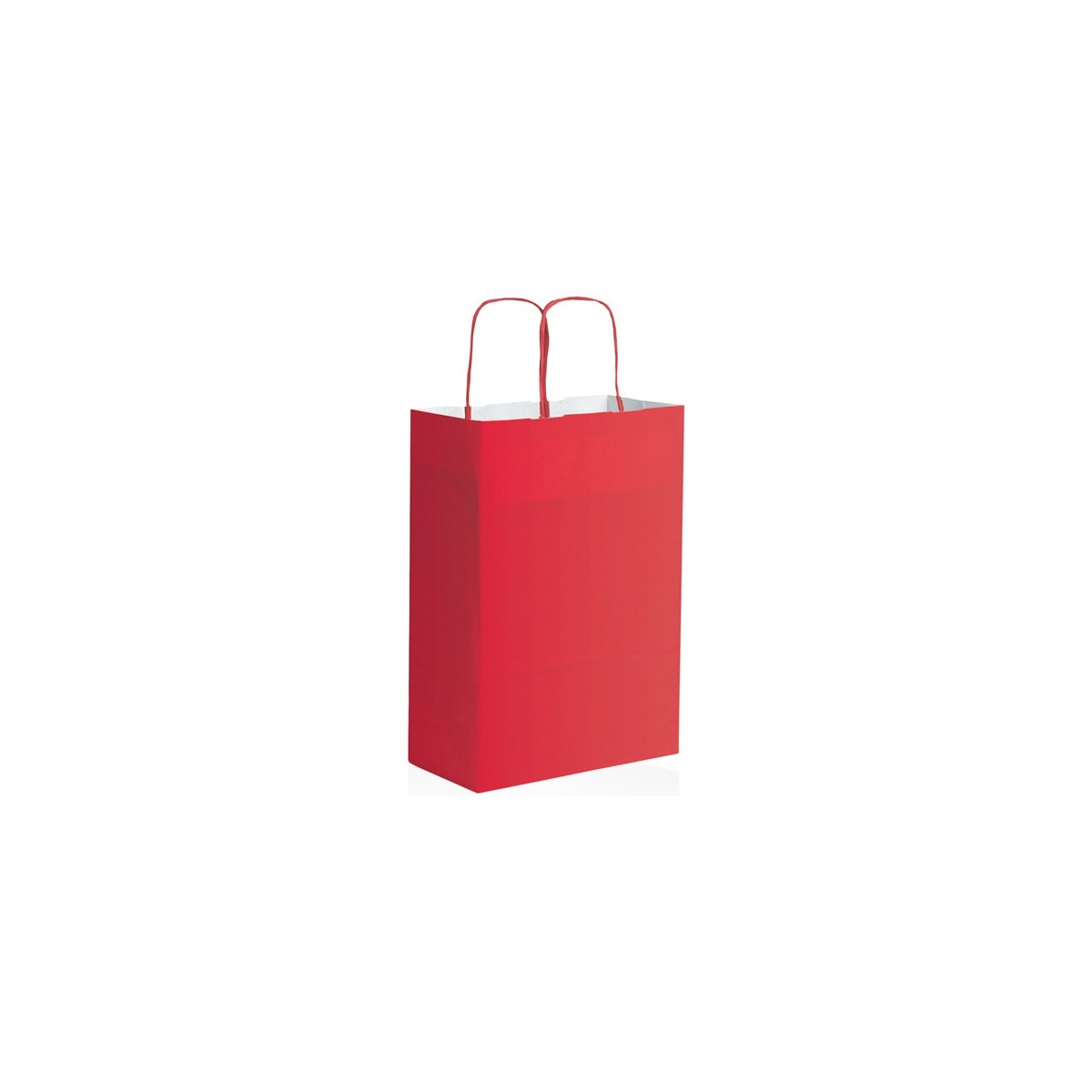Shopper carta kraft bianca verde 28x39 cm Personalizzato | Prezzi Ingrosso