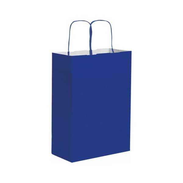 Shopper carta kraft bianca verde 22x29 cm Personalizzato | Prezzi Ingrosso