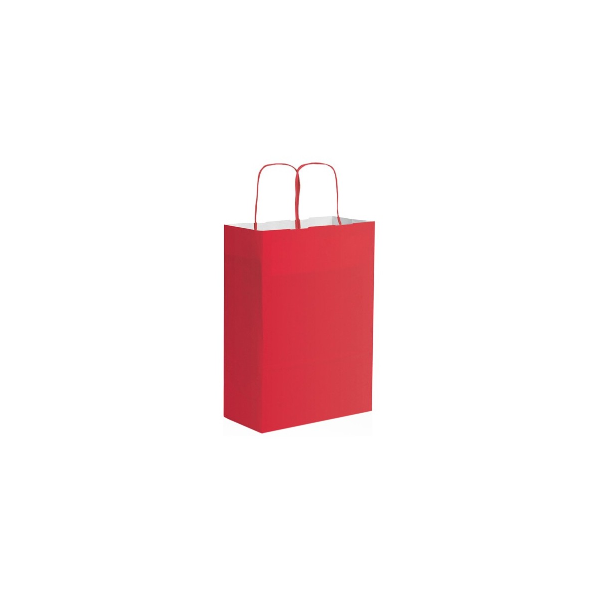 Shopper carta kraft bianca verde 22x29 cm Personalizzato | Prezzi Ingrosso