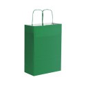 Shopper carta kraft bianca verde 22x29 cm Personalizzato | Prezzi Ingrosso
