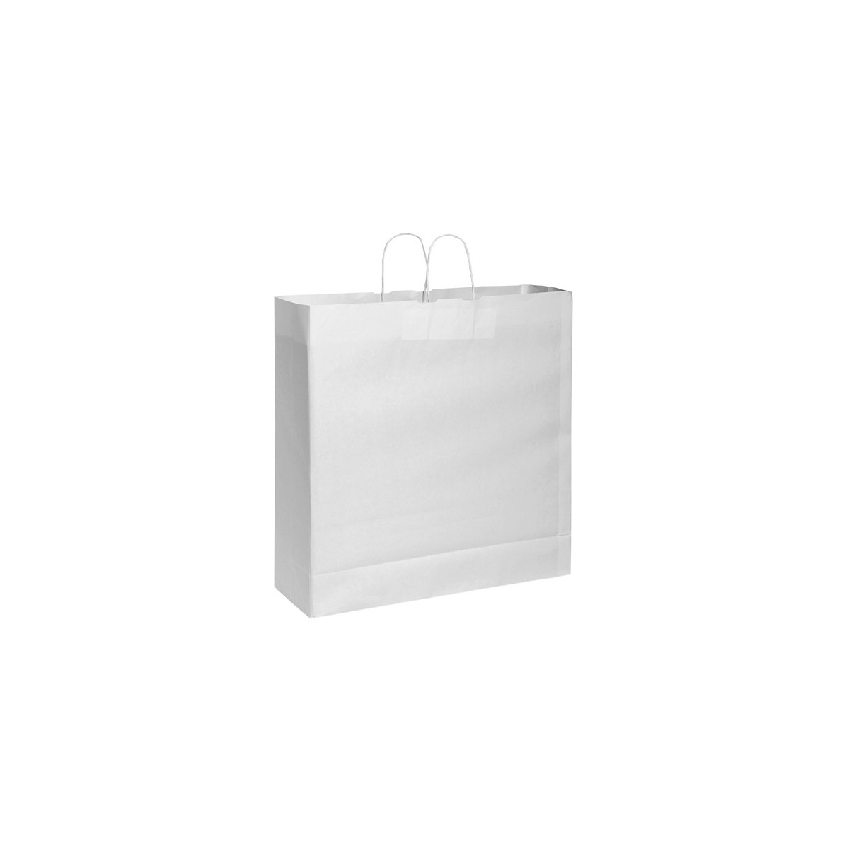 Shopper carta kraft bianca bianco 54x50 cm Personalizzato | Prezzi Ingrosso