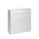 Shopper carta kraft bianca bianco 54x50 cm Personalizzato | Prezzi Ingrosso
