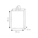 Shopper carta kraft bianca bianco 28x39 cm Personalizzato | Prezzi Ingrosso