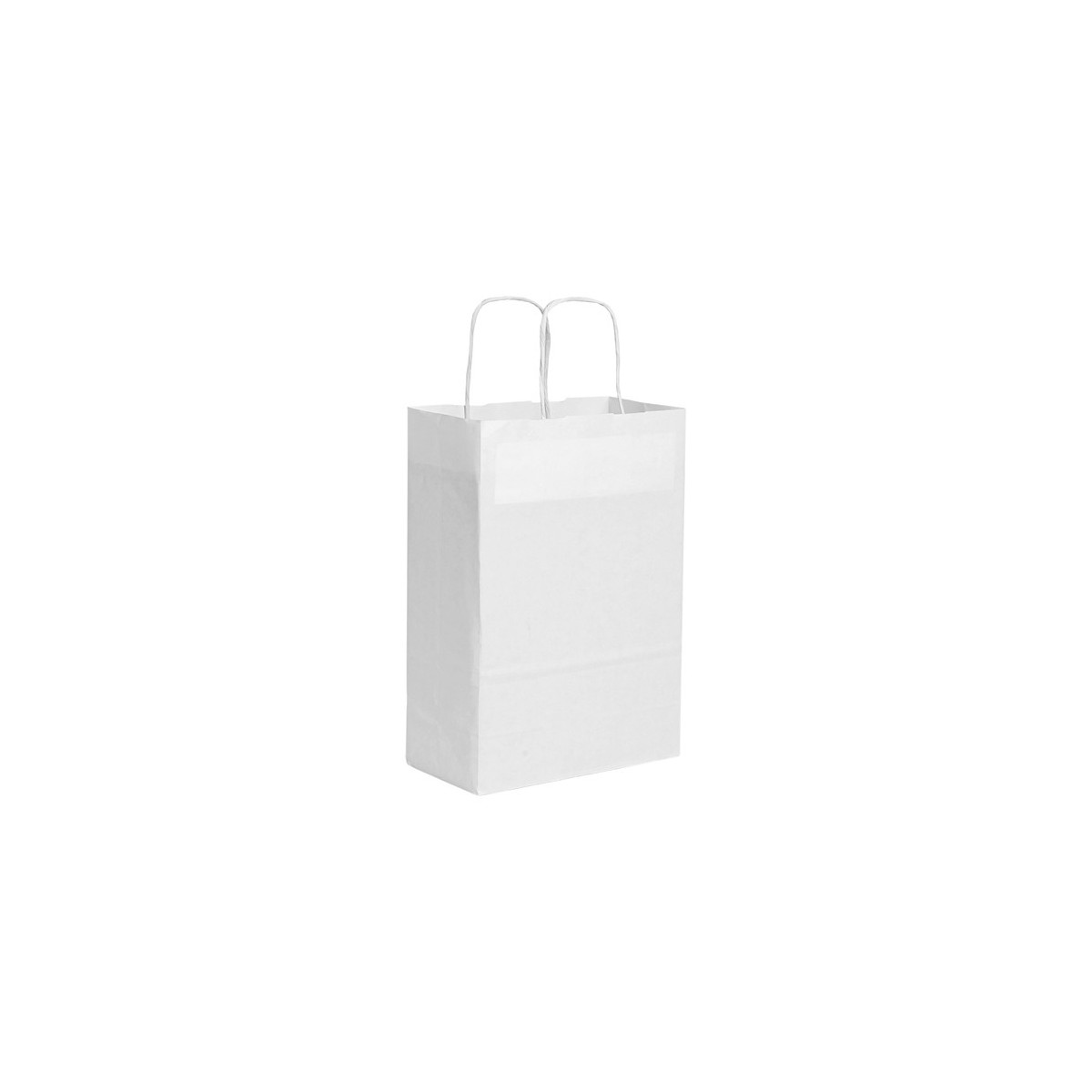 Shopper carta kraft bianca bianco 28x39 cm Personalizzato | Prezzi Ingrosso