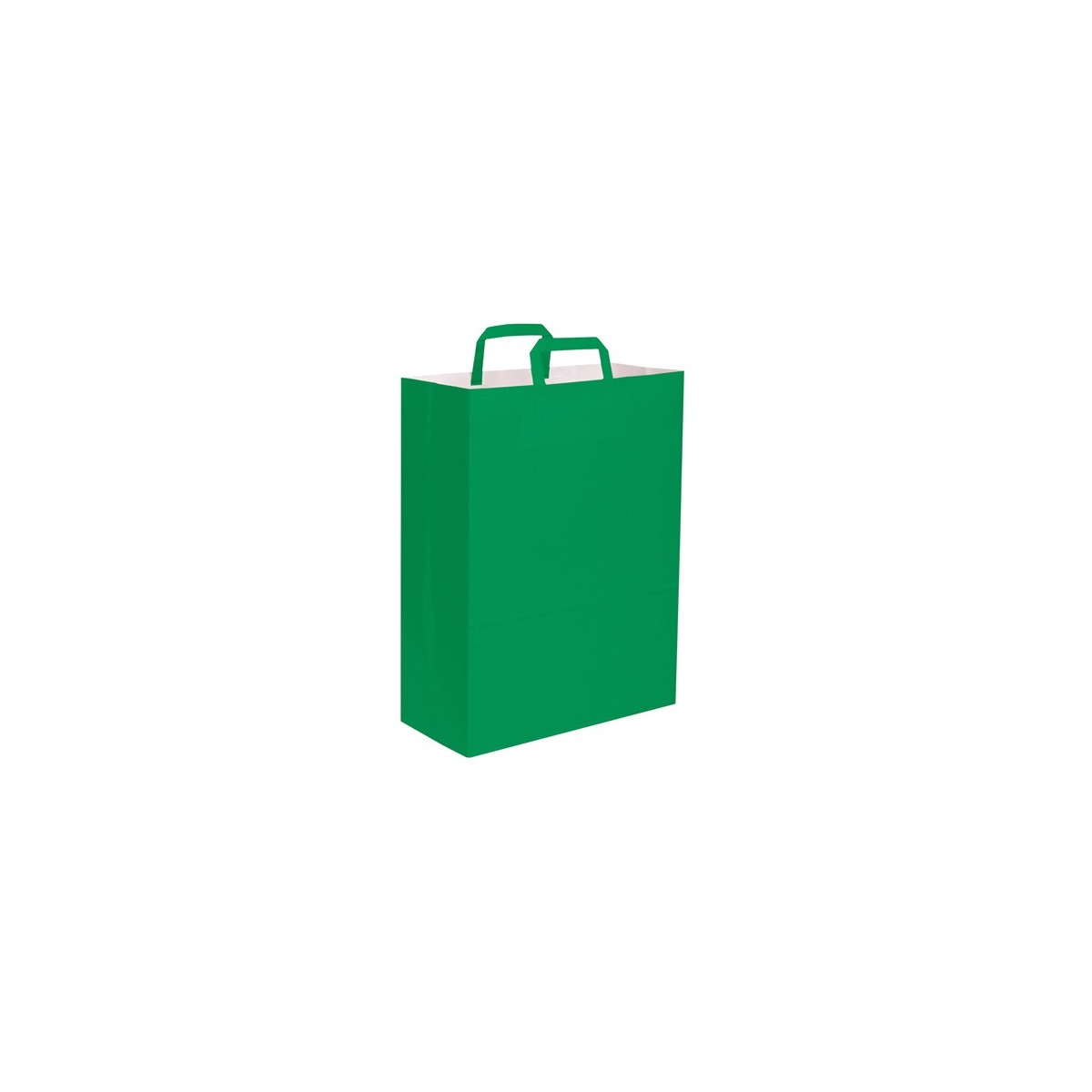 Shopper carta kraft bianca verde 45x48 cm Personalizzato | Prezzi Ingrosso