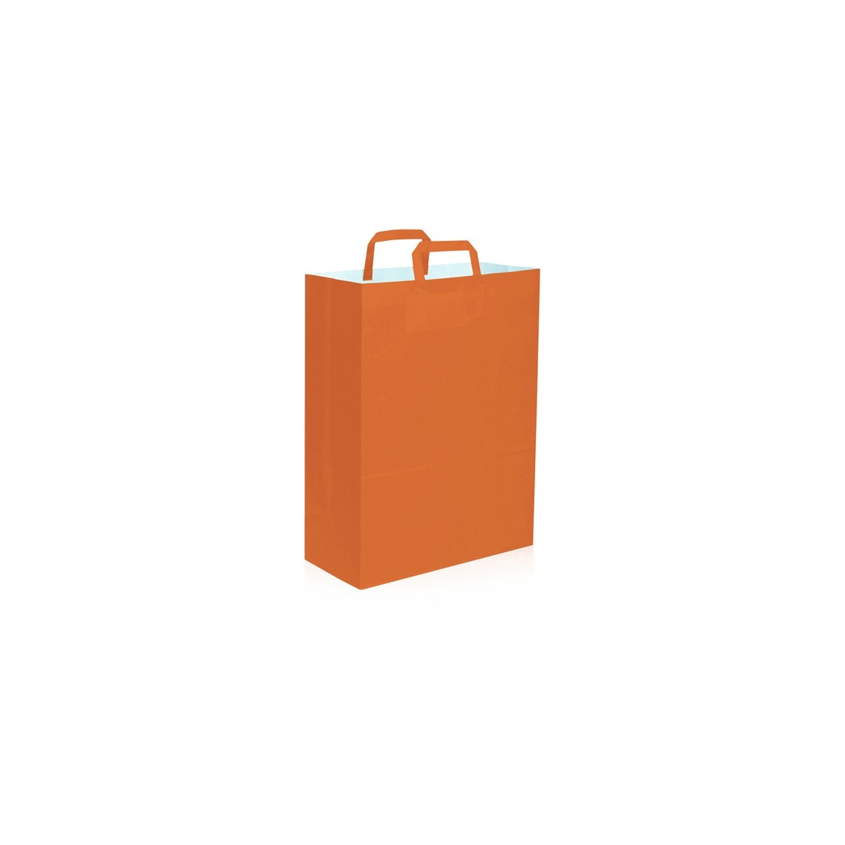 Shopper carta kraft bianca verde 32x43 cm Personalizzato | Prezzi Ingrosso