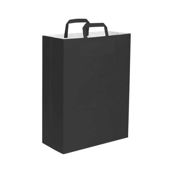 Shopper carta kraft bianca verde 32x43 cm Personalizzato | Prezzi Ingrosso