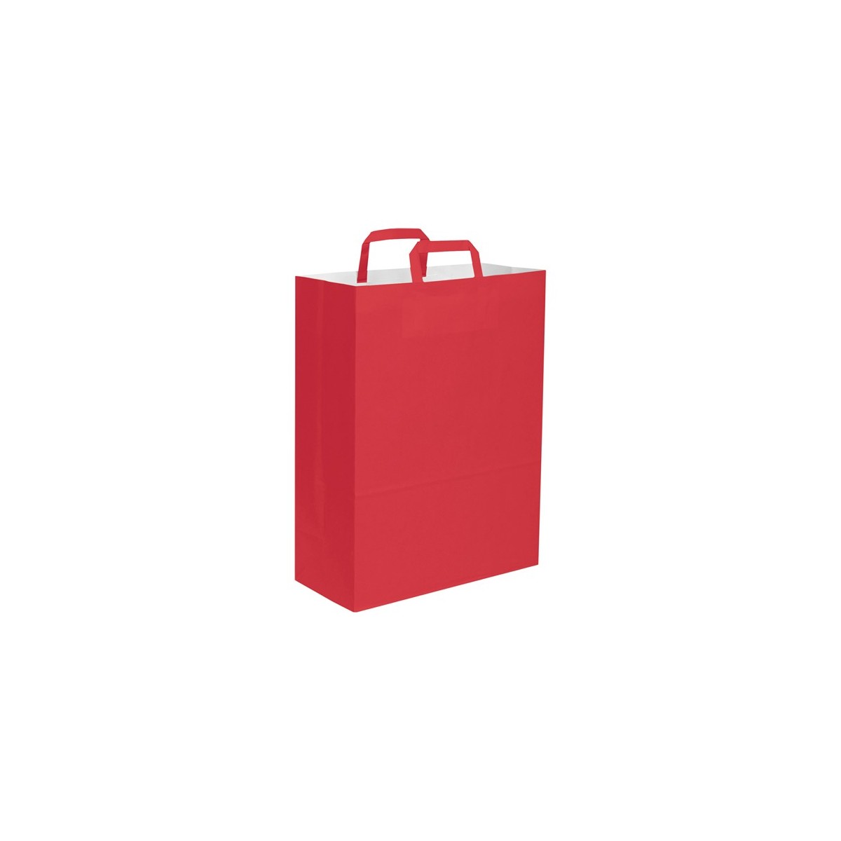 Shopper carta kraft bianca verde 32x43 cm Personalizzato | Prezzi Ingrosso