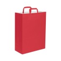 Shopper carta kraft bianca verde 32x43 cm Personalizzato | Prezzi Ingrosso