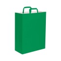 Shopper carta kraft bianca verde 32x43 cm Personalizzato | Prezzi Ingrosso