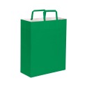 Shopper carta kraft bianca verde 26x39 cm Personalizzato | Prezzi Ingrosso