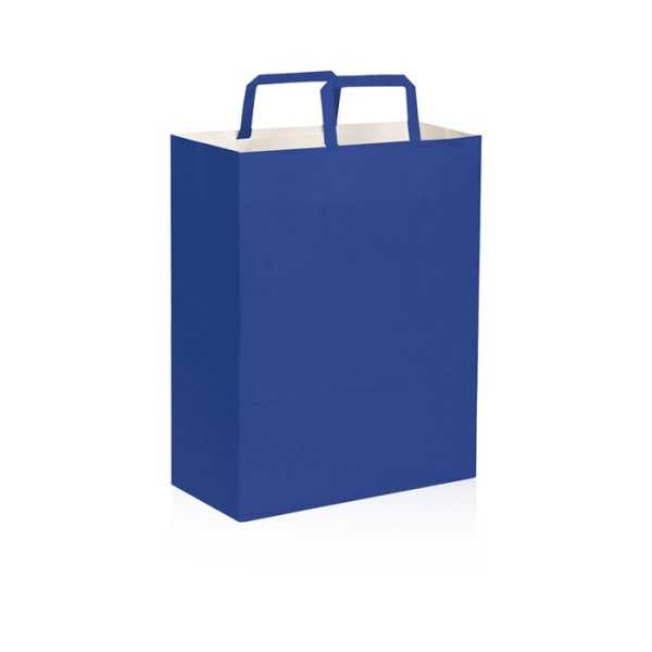 Shopper carta kraft bianca verde 22x29 cm Personalizzato | Prezzi Ingrosso