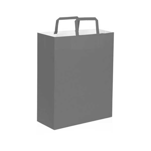 Shopper carta kraft bianca verde 22x29 cm Personalizzato | Prezzi Ingrosso