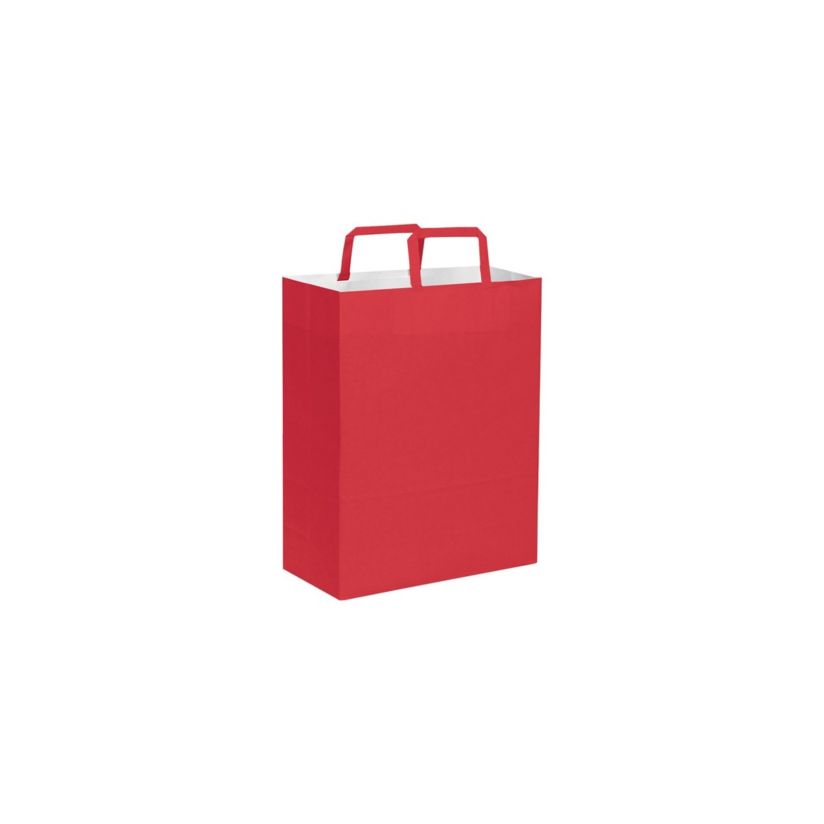 Shopper carta kraft bianca verde 22x29 cm Personalizzato | Prezzi Ingrosso