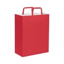 Shopper carta kraft bianca verde 22x29 cm Personalizzato | Prezzi Ingrosso