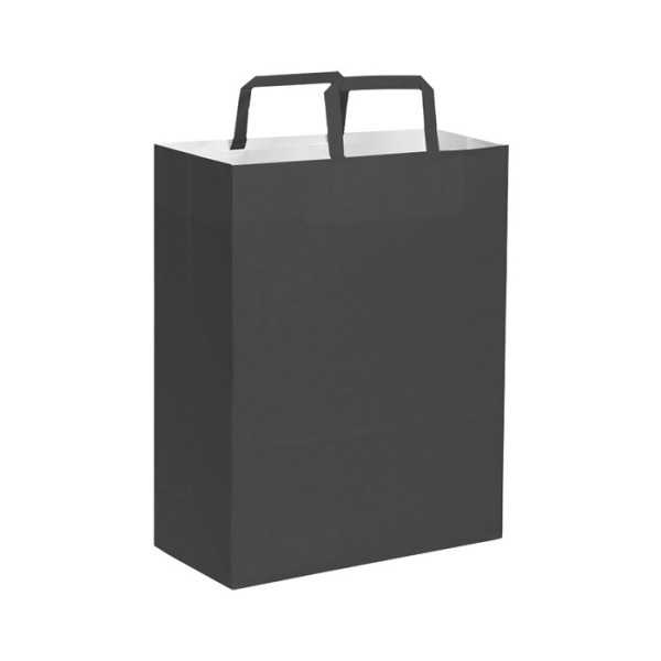 Shopper carta kraft bianca verde 19x24 cm Personalizzato | Prezzi Ingrosso