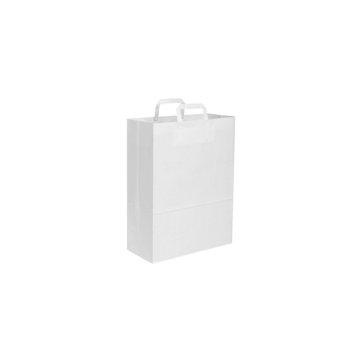 Shopper carta kraft bianca bianco 32x43 cm Personalizzato | Prezzi Ingrosso