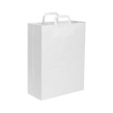 Shopper carta kraft bianca bianco 32x43 cm Personalizzato | Prezzi Ingrosso