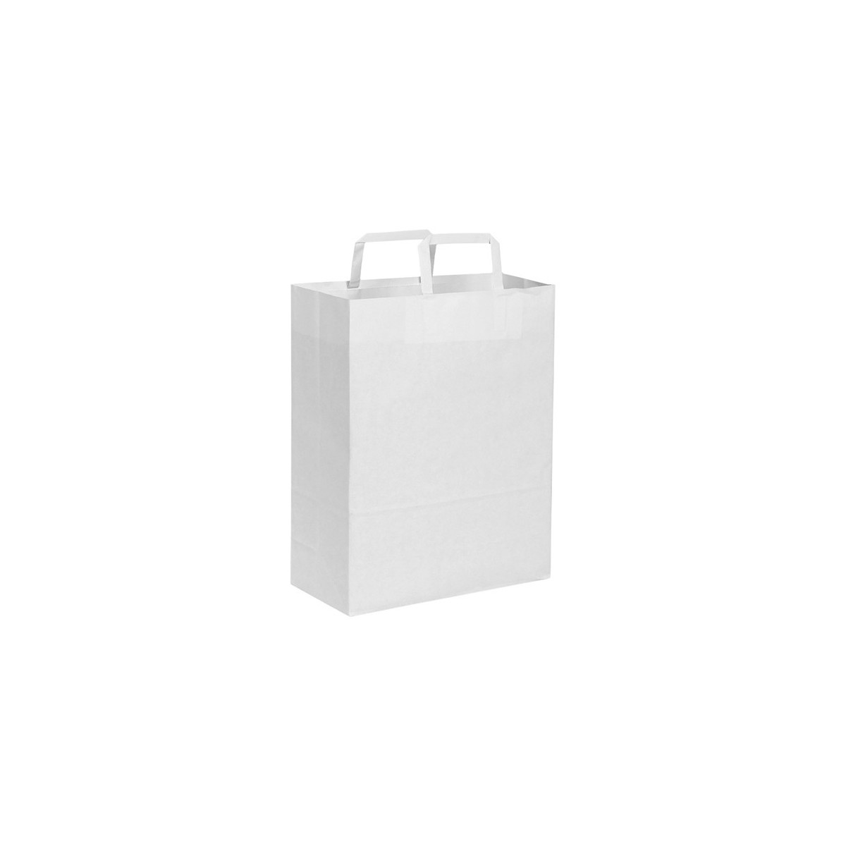 Shopper carta kraft bianca bianco 19x24 cm Personalizzato | Prezzi Ingrosso