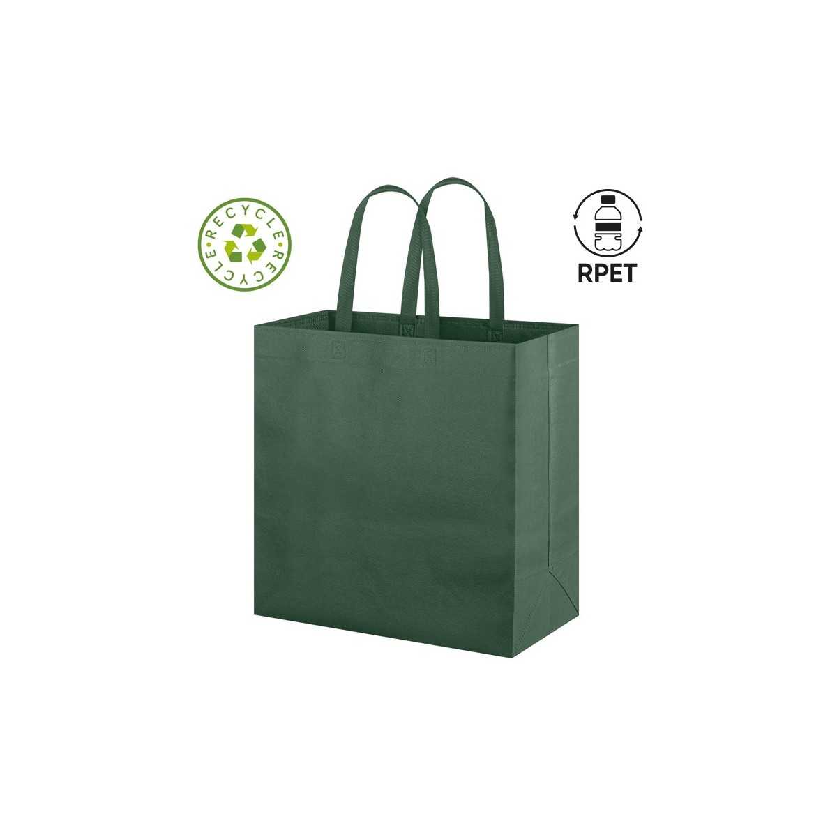 Ecobag 2 tnt + rpet verde 40x20 cm Personalizzato | Prezzi Ingrosso