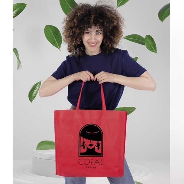 Ecobag 3 tnt + rpet verde 50x40 cm Personalizzato | Prezzi Ingrosso
