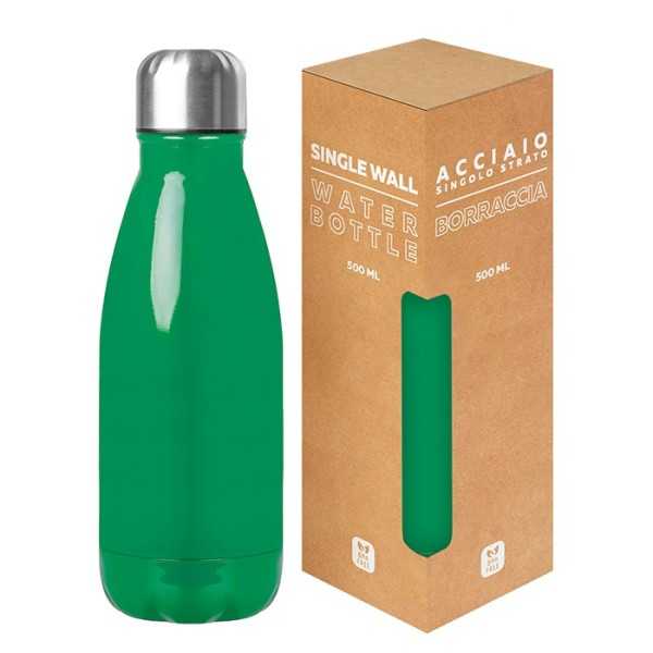 Glossy Bottle 500 acciaio verde 5x22 cm Personalizzato | Prezzi Ingrosso