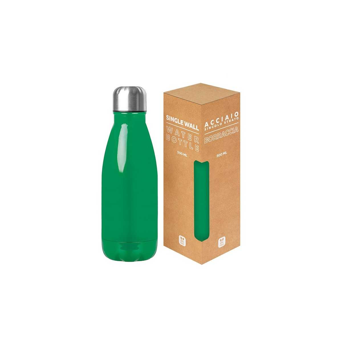 Glossy Bottle 500 acciaio verde 5x22 cm Personalizzato | Prezzi Ingrosso