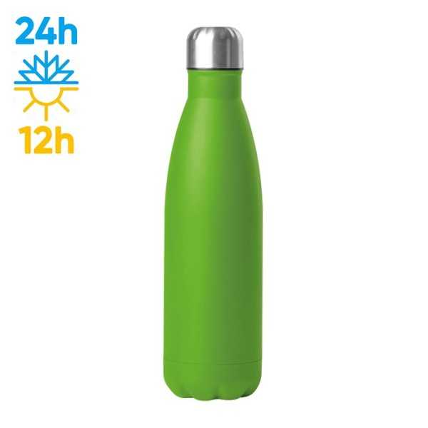 Steel Mat Bottle 500 acciaio inox verde lime 5x26 cm Personalizzato | Prezzi Ingrosso