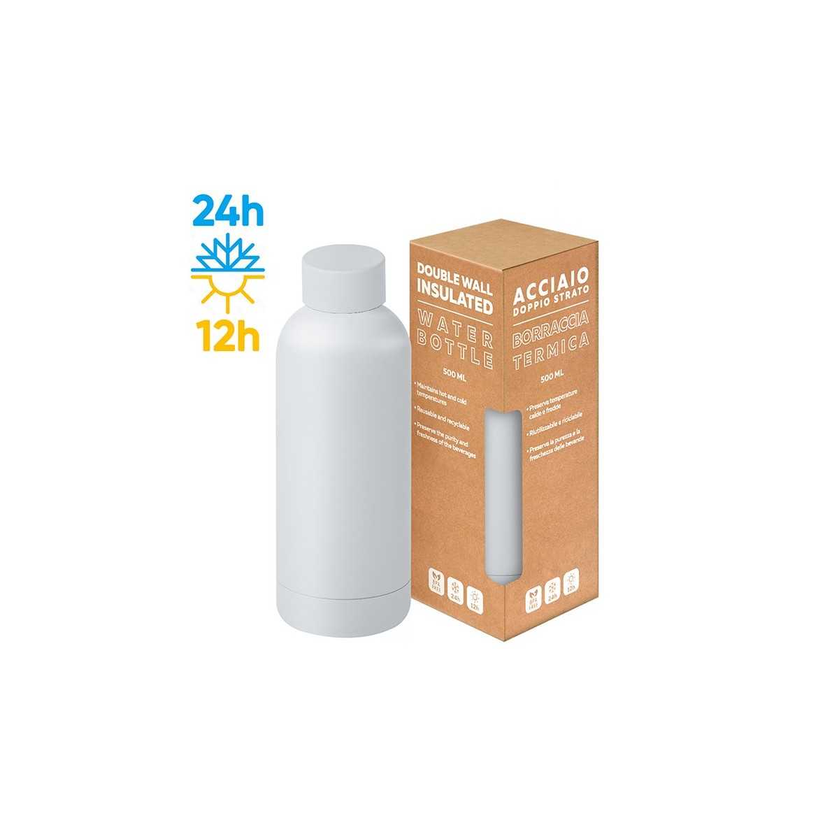 Matte Bottle 500 acciaio verde scuro 3x22 cm Personalizzate | Prezzi Ingrosso