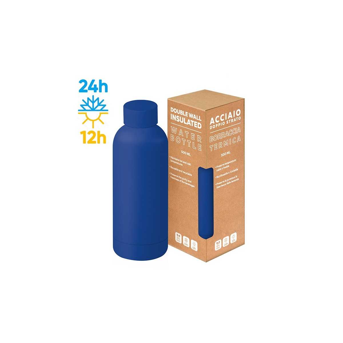 Matte Bottle 500 acciaio verde scuro 3x22 cm Personalizzate | Prezzi Ingrosso