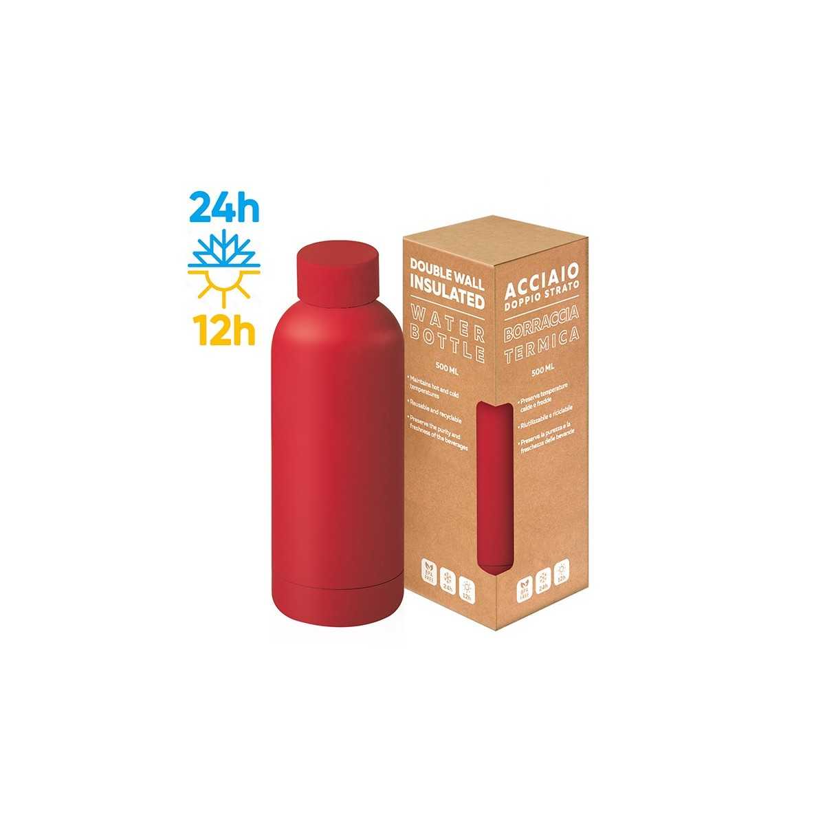 Matte Bottle 500 acciaio verde scuro 3x22 cm Personalizzate | Prezzi Ingrosso