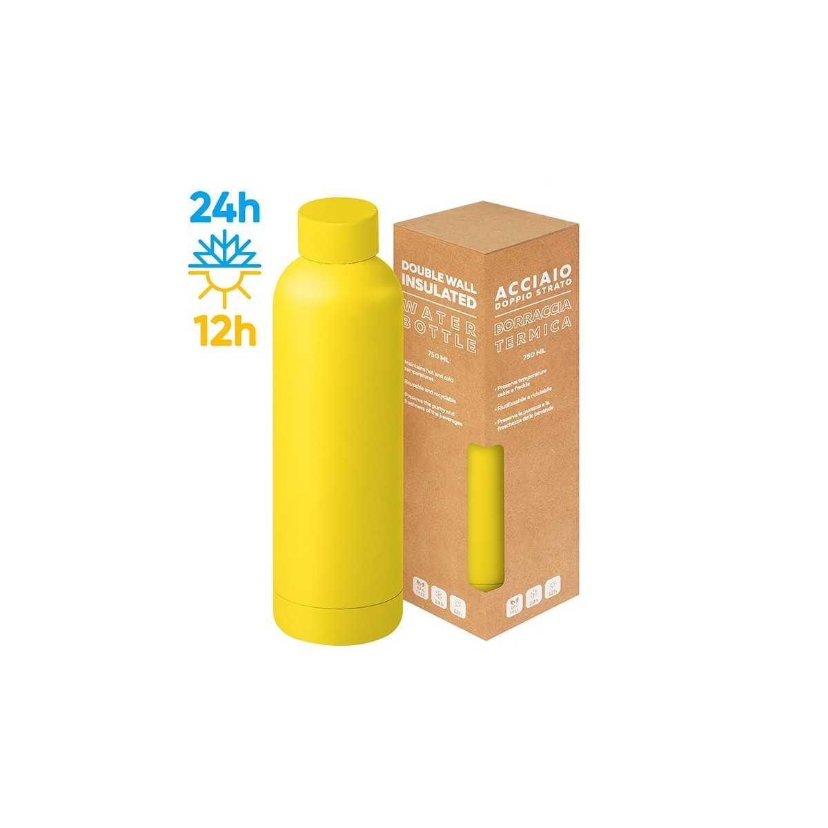 Matte Bottle 750 acciaio verde 5x26 cm Personalizzate | Prezzi Ingrosso