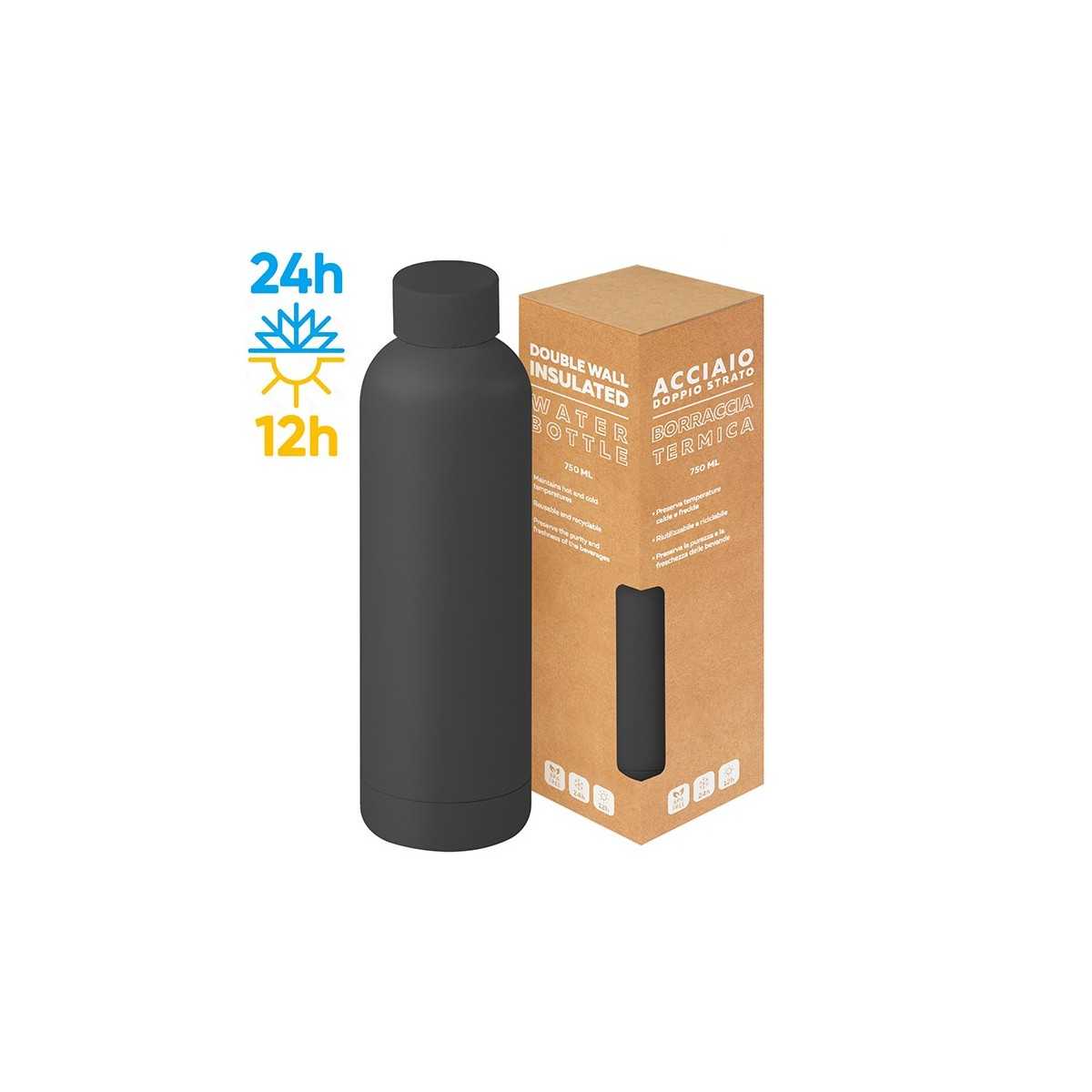 Matte Bottle 750 acciaio verde 5x26 cm Personalizzate | Prezzi Ingrosso