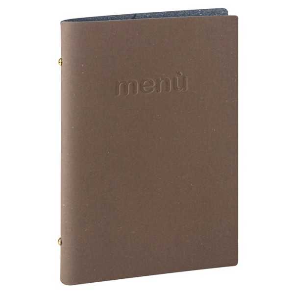 Porta Menu cuoio rigenerato marrone 2x24 cm Personalizzata | Prezzi Ingrosso