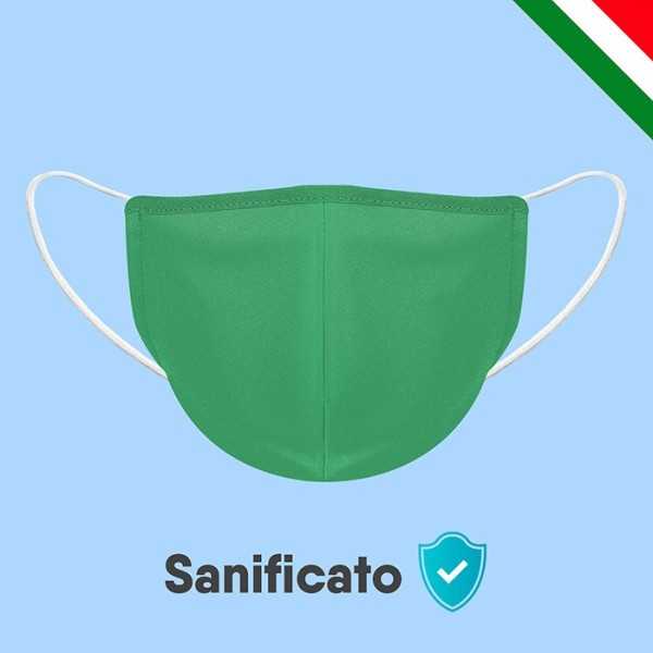 Fresh Mask cotone popeline filtro in tnt elastene verde 24x14 cm Personalizzato | Prezzi Ingrosso