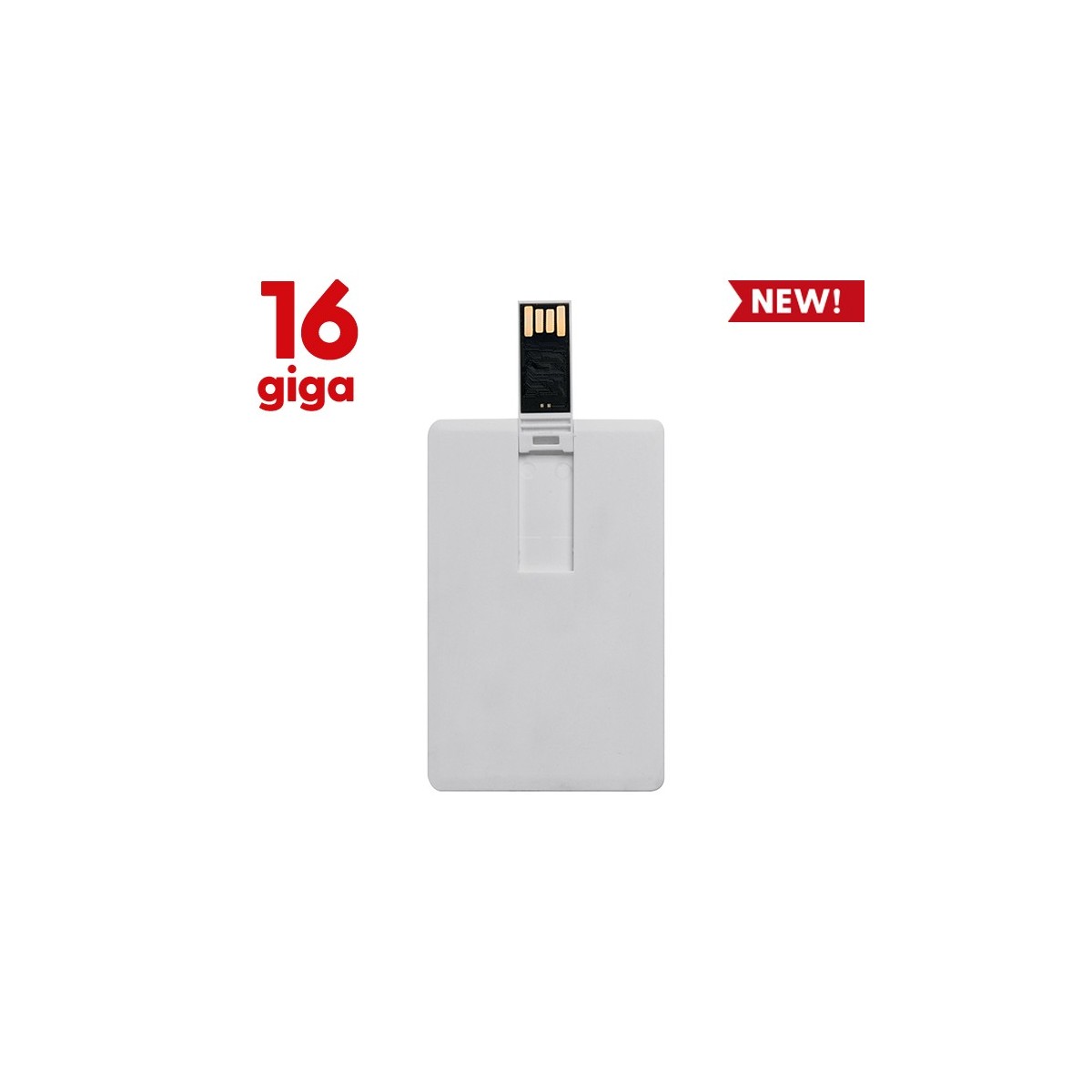 Memory plastica e metallo bianco 5x1 cm Personalizzato | Prezzi Ingrosso