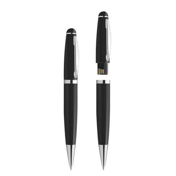 Pen Drive metallo nero 14x1 cm Personalizzato | Prezzi Ingrosso