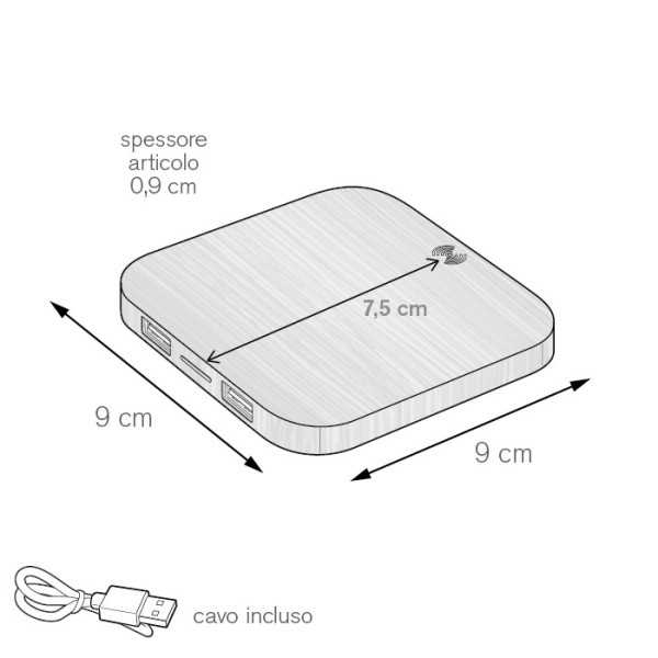 Square Bamboo 9x9 cm Personalizzate | Prezzi Ingrosso