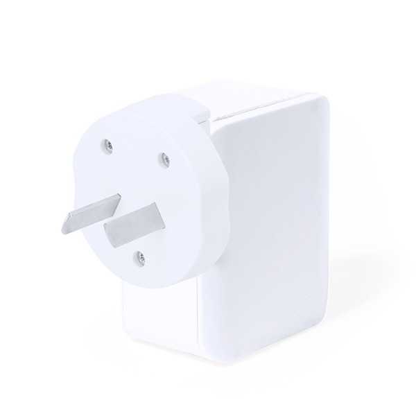 Adattatore Presa Da Viaggio plastica e alluminio bianco 3x5 cm Personalizzate | Prezzi Ingrosso
