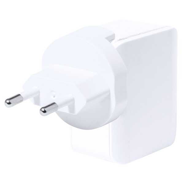 Adattatore Presa Da Viaggio plastica e alluminio bianco 3x5 cm Personalizzate | Prezzi Ingrosso