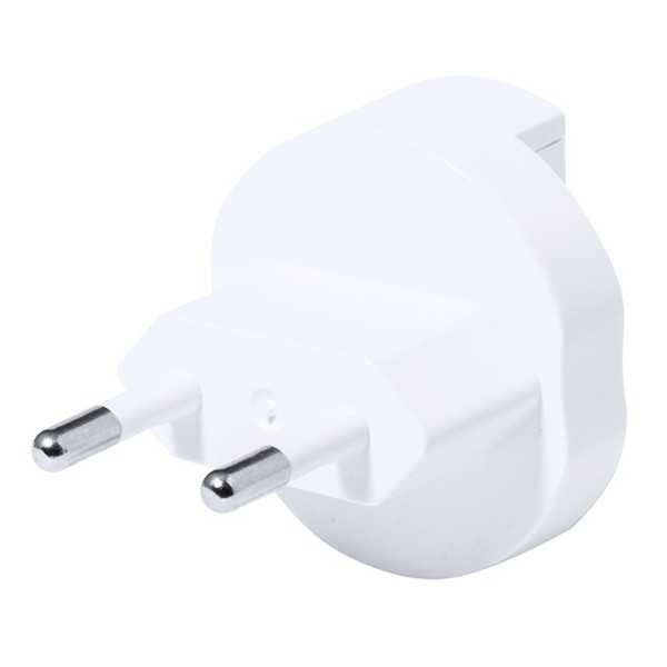 Adattatore Presa Da Viaggio plastica e alluminio bianco 3x5 cm Personalizzate | Prezzi Ingrosso