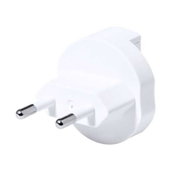Adattatore Presa Da Viaggio plastica e alluminio bianco 3x5 cm Personalizzate | Prezzi Ingrosso