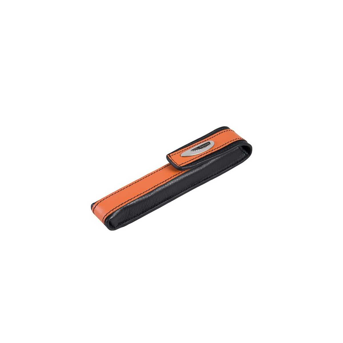 P/Penne Ducati vera pelle italiana arancio 3x15 cm Personalizzato | Prezzi Ingrosso